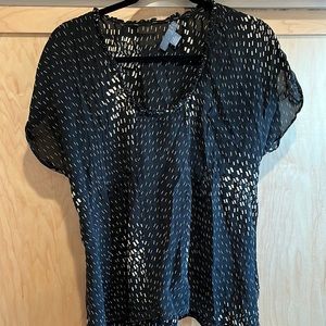 Silk short sleeved blouse from Anthropologie. Size 6.